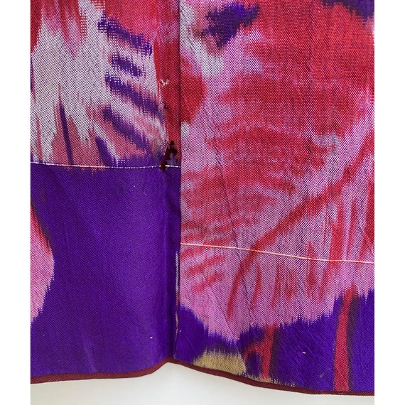 Vivid purple and pink meisen silk kimono with che… - image 7