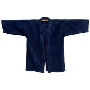 Deep navy kendo jacket with attached self ties