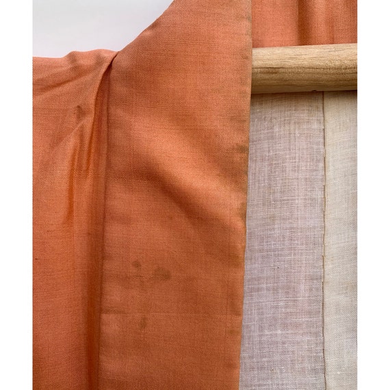 Muted peach midcentury meisen kimono with abstrac… - image 7