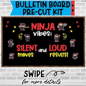 Ninja Vibes Precut Bulletin Board Decoration Kit