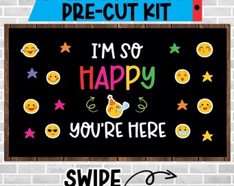 I'M SO HAPPY Pre-Cut Bulletin Board Decoration: Back to School Classroom Decor