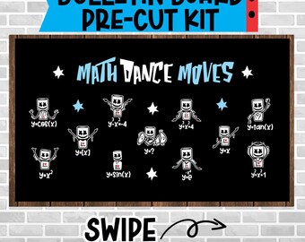 Math Precut Bulletin Board Kit | Math Class Kit | Math Classroom Decor | Math Bulletin Board Letters | Algebra Class Decor | MATH DANCE MOVE