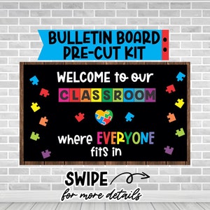 Autism Awareness Bulletin Board Kit: School Classroom Decoration