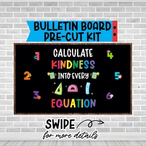 Calculate Kindness Math Bulletin Board Kit: School Door Decoration