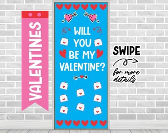 WILL YOU BE My Valentine Bulletin Board Kit, Valentine's Bulletin Board Kit, February School Door Decor Kit, February Bulletin Board Kit