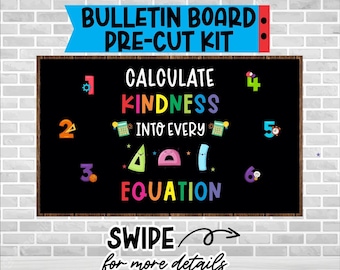 Calculate Kindness Math Bulletin Board Kit: School Door Decoration