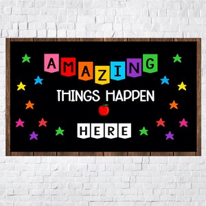 Amazing Things Happen Here Bulletin Board Letters Classroom - Etsy