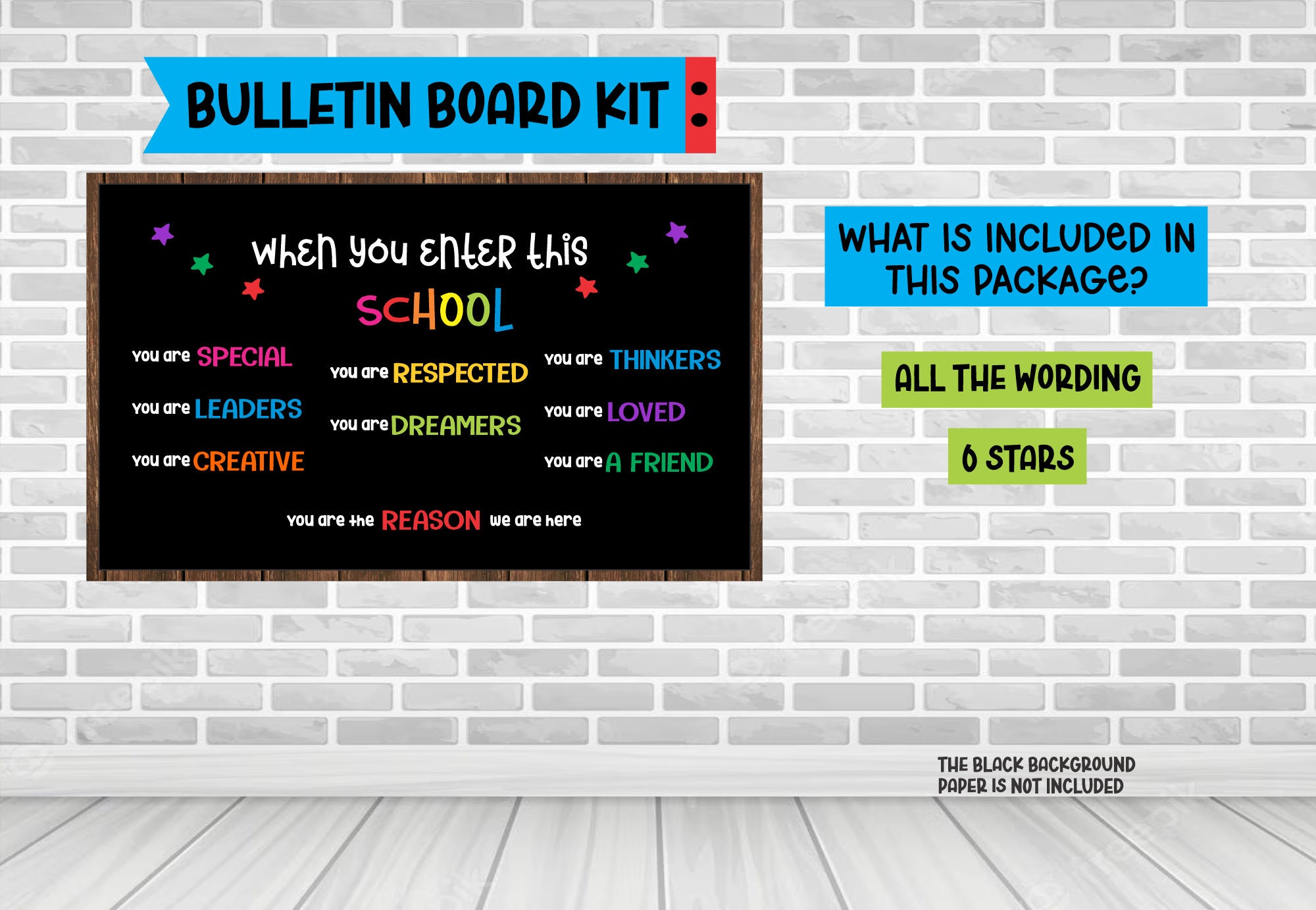 WHEN YOU ENTER This School Bulletin Board Kit Letters Classroom Decoration  Teacher Bulletin Board Decorative Letters Back to School Door Kit 