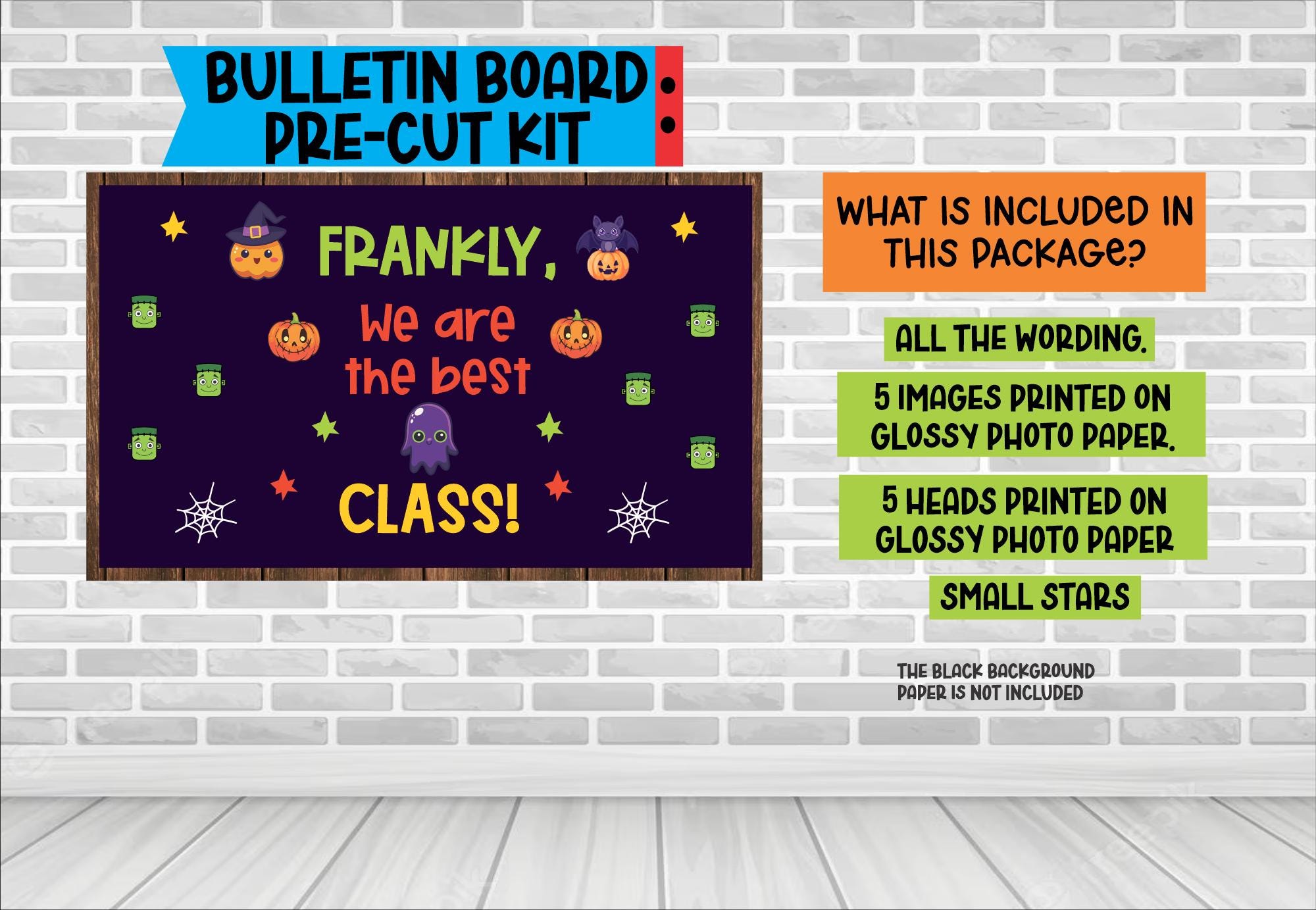 Frankenstein Halloween Bulletin Board Kit: Precut October Decor - Etsy