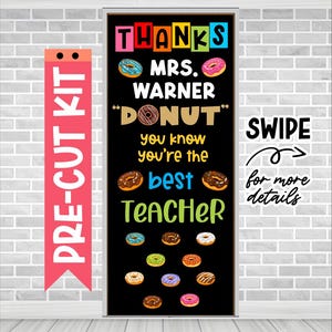 Donut Teacher Appreciation Door Decor: Precut Bulletin Board Kit