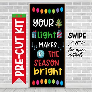 Christmas Door Decoration Kit: Classroom Bulletin Board Decor