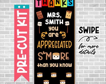 Teacher Appreciation Door Decoration Kit – Precut Class Decor – Thank You Teacher Bulletin Board – Ready to Use – Bulletin Board – S'MORE
