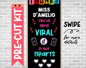 Teacher Appreciation Door Kit – Precut Classroom Decor – Thank You Teacher Bulletin Board – Ready to Use – Bulletin – TIKTOK SOCIAL MEDIA