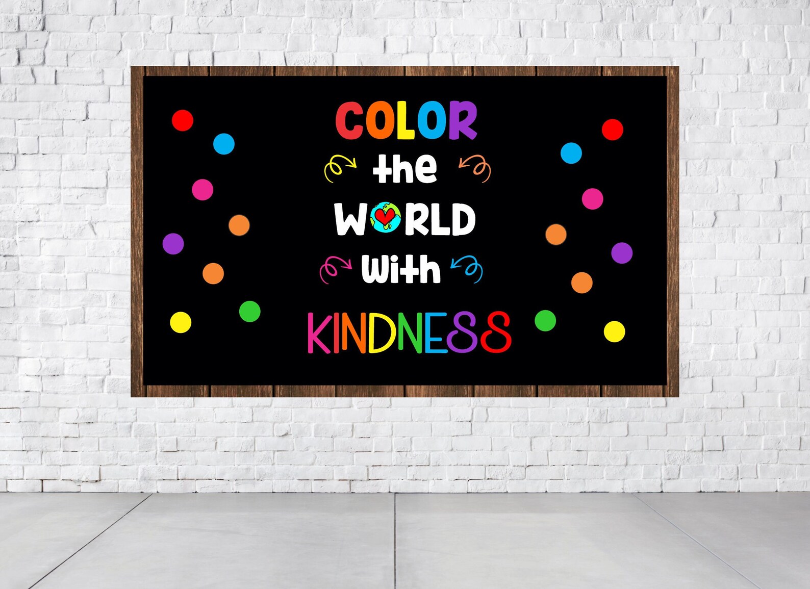 COLOR THE WORLD With Kindness Bulletin Board Letter Classroom - Etsy