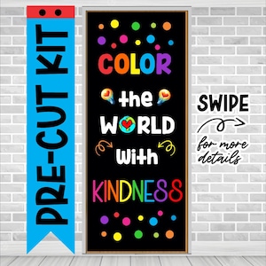 Kindness Classroom Door Decoration Kit: Color The World
