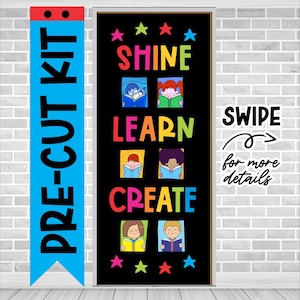 Shine Learn Create School Door Kit: Bulletin Board Decoration