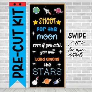 Shoot for the Moon Classroom Door Decoration Kit: Bulletin Board Letters