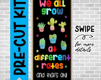 We All Grow Door Decoration Kit: Cactus Classroom Decor
