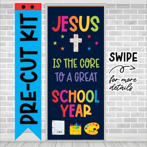 JESUS THE CORE Christian Door Decoration: Catholic Classroom Bulletin Board