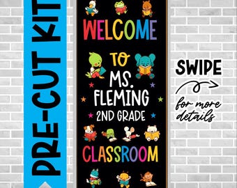 Welcome Reading Teacher Door Decoration Kit: Back to School Bulletin Board Set
