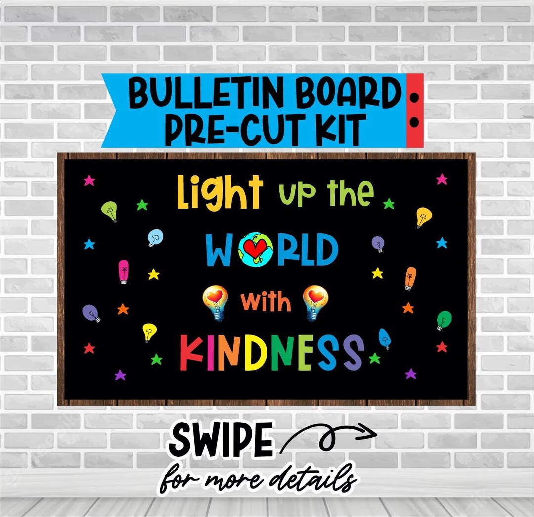 Light World Kindness Pre-cut Bulletin Board Decoration - Etsy