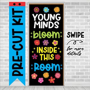 YOUNG MINDS School Door Kit Decoration Classroom Door Decoration Door letters decoration Bulletin Board Letters Custom Letters Decoration