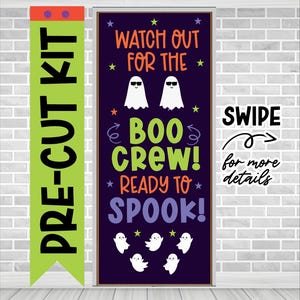 Boo Crew Halloween Pre-cut Door Decor Kit: School Classroom Bulletin Board