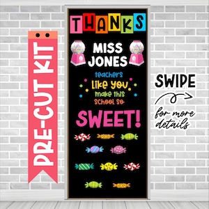 Precut Teacher Appreciation Door Decoration Kit: Sweet Candy Theme