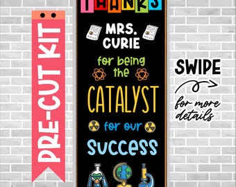 Teacher Appreciation Door Kit – Precut Classroom Decor – Thank You Teacher Bulletin Board – Ready to Use – Bulletin Board – SCIENCE SUCCESS