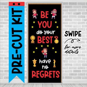 Sports School Door Decoration Kit: &#39;No Regrets&#39; Bulletin Board