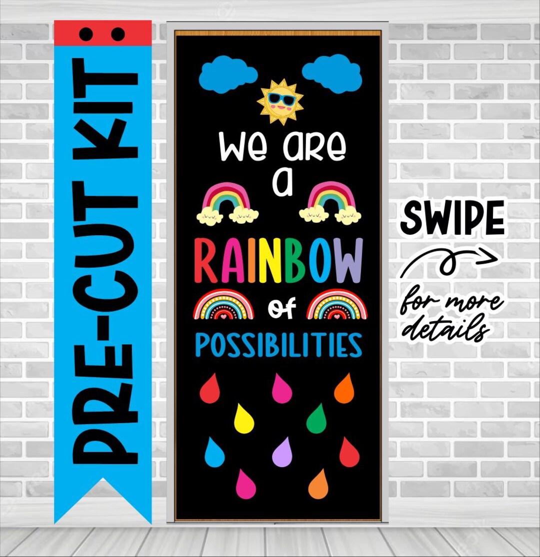 Rainbow of Possibilities Classroom Door Decoration: Custom Letters - Etsy