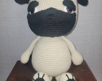 Crochet Amigurumi Pug Plushie