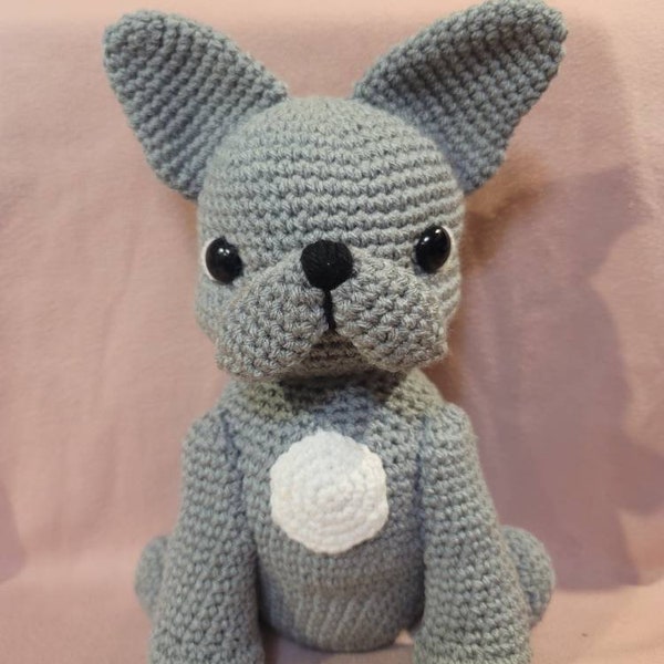 Medium Amigurumi French Bulldog Plushie