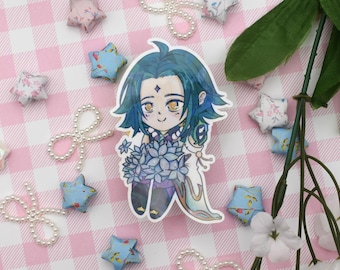Genshin Xiao Husbando ~ Autocollant en vinyle imperméable cadeau Papeterie Anime Gamer Art Kawaii mignon