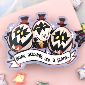 Egg Boiz Vinyl Waterproof Sticker ~  Hazbin Hotel Cartoon Anime Funny Water Bottle Laptop Meme Cute Nerd Geek Fandom Fantasy