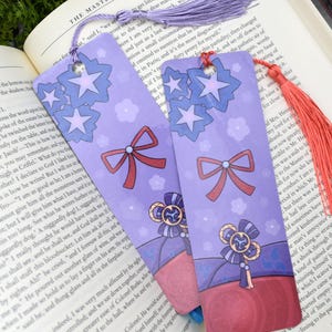 Purple Genshin Raiden Bookmark ~ Cozy Gaming Reading Gift Gacha