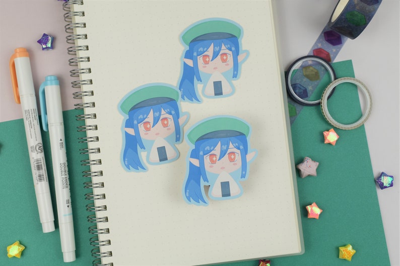 Onigiri Girl Gamer Vinyl Sticker RF5 Scarlett Waterproof Etsy Australia