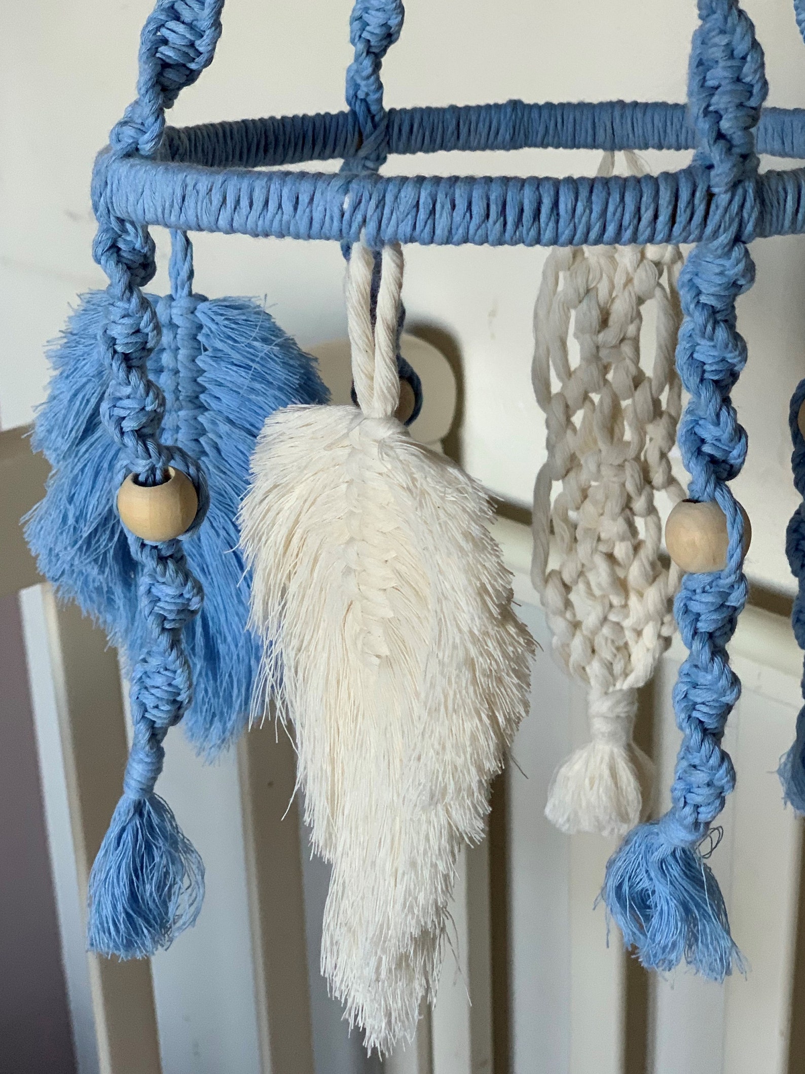 Macrame Baby Mobile Boho Nursery Decor Crib Mobile Mobile Etsy