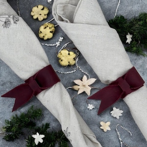 Leder Serviettenhalter, Serviettenringhalter, Tischdekoration Weihnachten, Tischdekoration Neujahr, Serviettendekorringe aus Leder