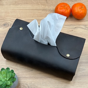Caja de pañuelos de cuero, servilletero de cuero, contenedor de servilletas, decoración de mesa de comedor, decoración del hogar, servilletero de coche, organizador de servilletas personalizado