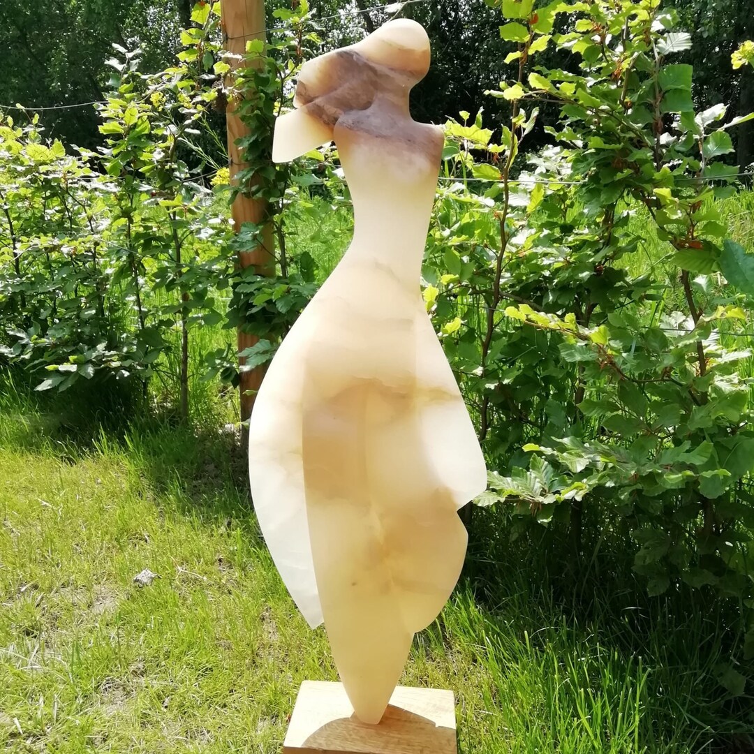 The Lady in the Wind Unique Alabaster Statue Etsy