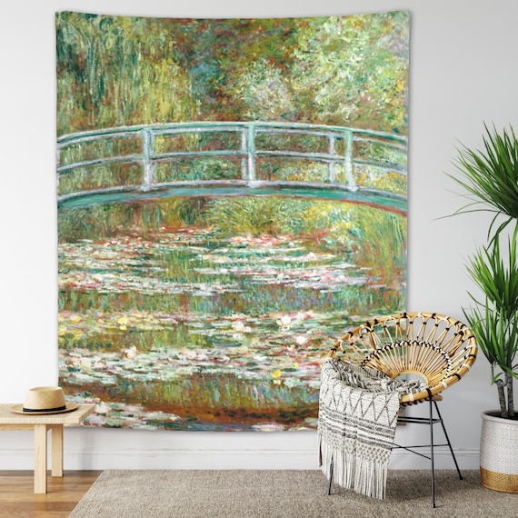 Bridge Over a Pond of Water Lilies Tapestry Claude Monet Wall - Etsy