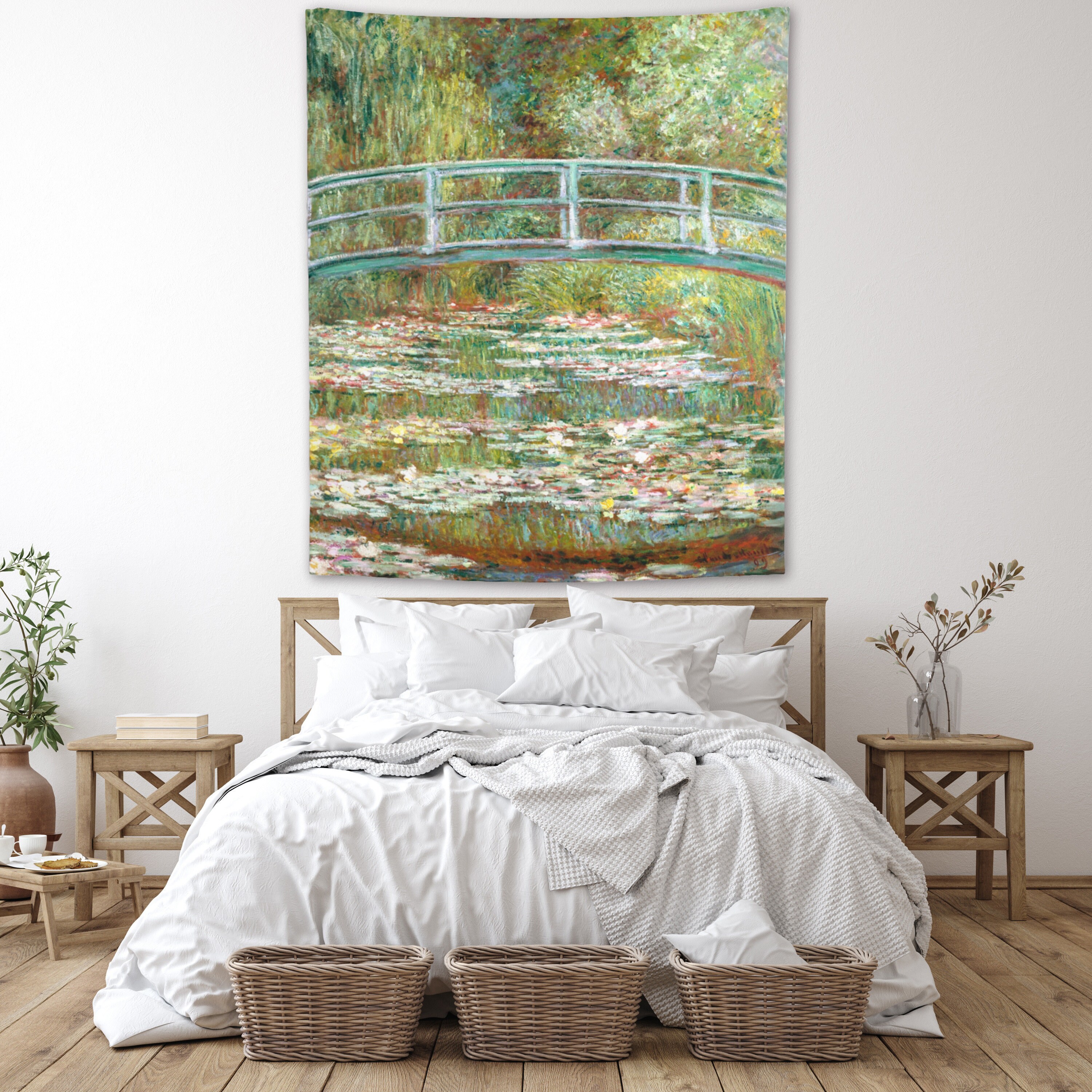 Bridge Over a Pond of Water Lilies Tapestry Claude Monet Wall - Etsy