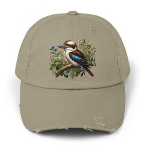 Kookaburra Hat, Kookaburra Cap, Unisex Aussie Cap, Gift for OZ, Australian Cap, Bird Lover Gift, Australia Day Gift, Aussie Native Bird Cap