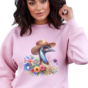 Emu Sweatshirt, Emu Crewneck Shirt, Emu Sweater, Australian Bird Shirt, Aussie Shirt, Australia Day Gift, Australian Wildlife Shirt, OZ Gift