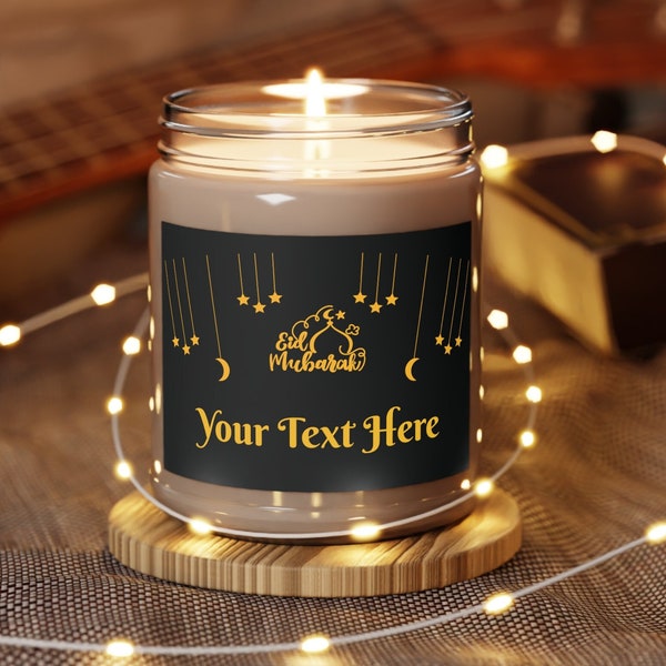 Personalised Eid Candle Customized Eid Candle Print your Name Print Your message Perfect Eid Gift Personalized Candle Jar Eid Gift For Her