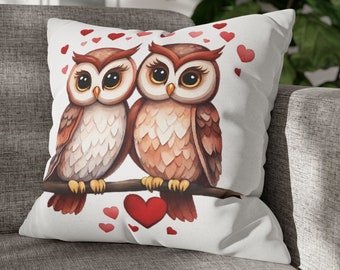 Love Pillow Cover, Love Pillowcase, Valentine's Day Pillow Case, Valentines Day Pillow Cover, Gift for Her, Valentine Home Decor, Love Birds