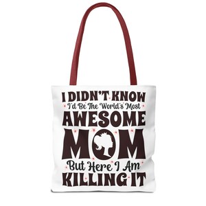 Awesome Mom Tote Bag, Mothers Day Bag, Mother&#39;s Day Gift, Gift for Mum, Mothers Day Tote Bag, Mom&#39;s Birthday Present Shoulder Bag for Mother