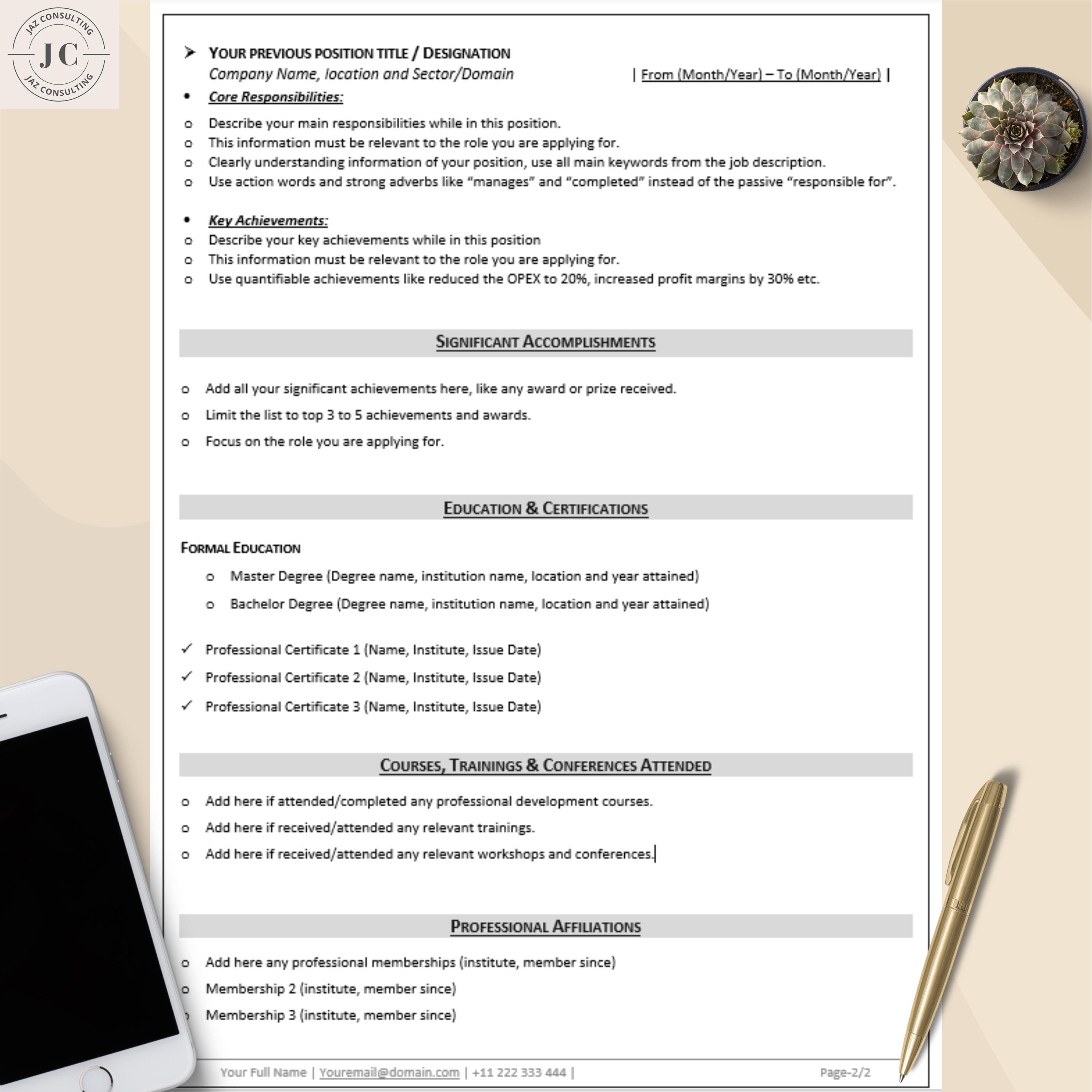 ATS Resume & Cover Letter Template Bundle, Interview Winning Editable ...