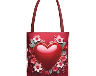 Heart Tote Bag, Love Tote Bag, Valentine's Tote Bag, Love Bag, Valentine's Day Present, Heart Bag, Valentines Gifts Women, Anniversary Gift